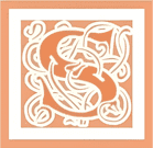 Ornate letter S with decorative flourishes.